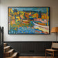 Study for Autumn Landscape with Boats, 1908 - Floater Framed Canvas Print