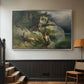 Eagles and Dying Stag on a Lakeshore, 1836 - Floater Framed Canvas Print