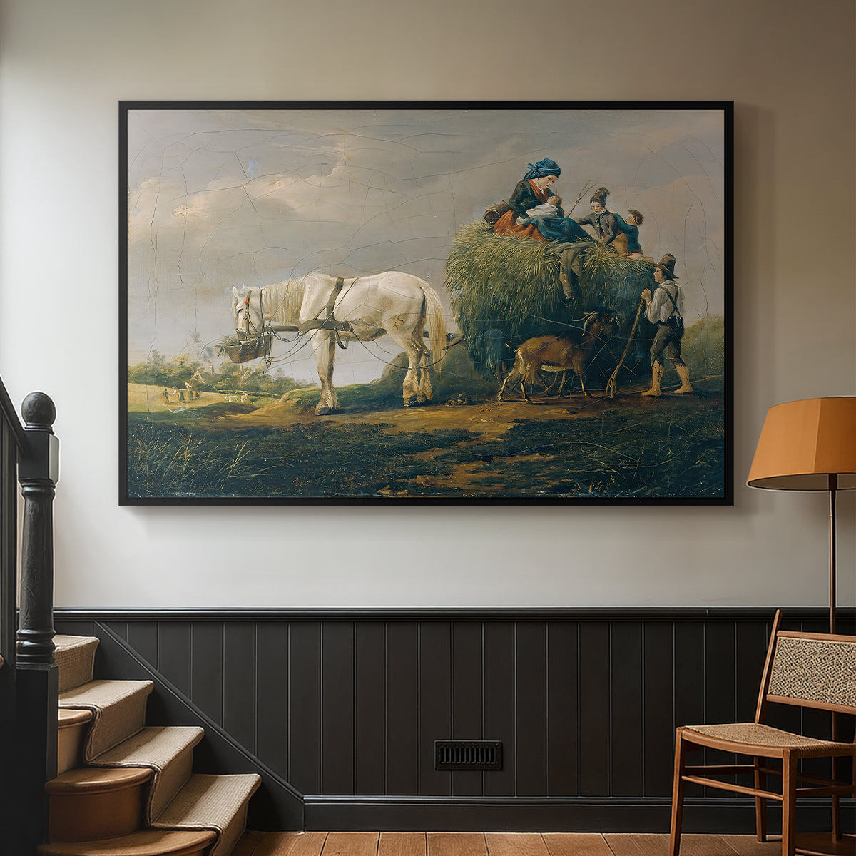 The Hay Wagon (Der Heuwagen), 1824 - Floater Framed Canvas Print