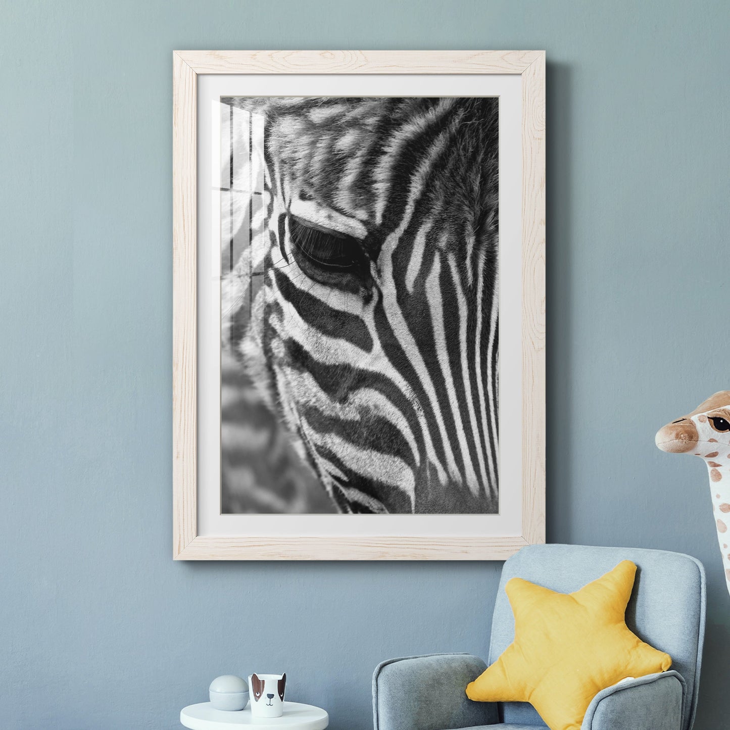 Zebra Colt - Premium Framed Print - Distressed Barnwood Frame - Ready to Hang