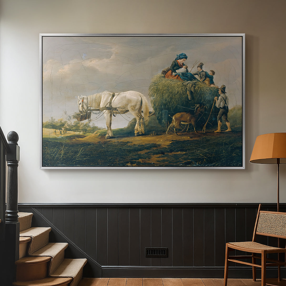The Hay Wagon (Der Heuwagen), 1824 - Floater Framed Canvas Print
