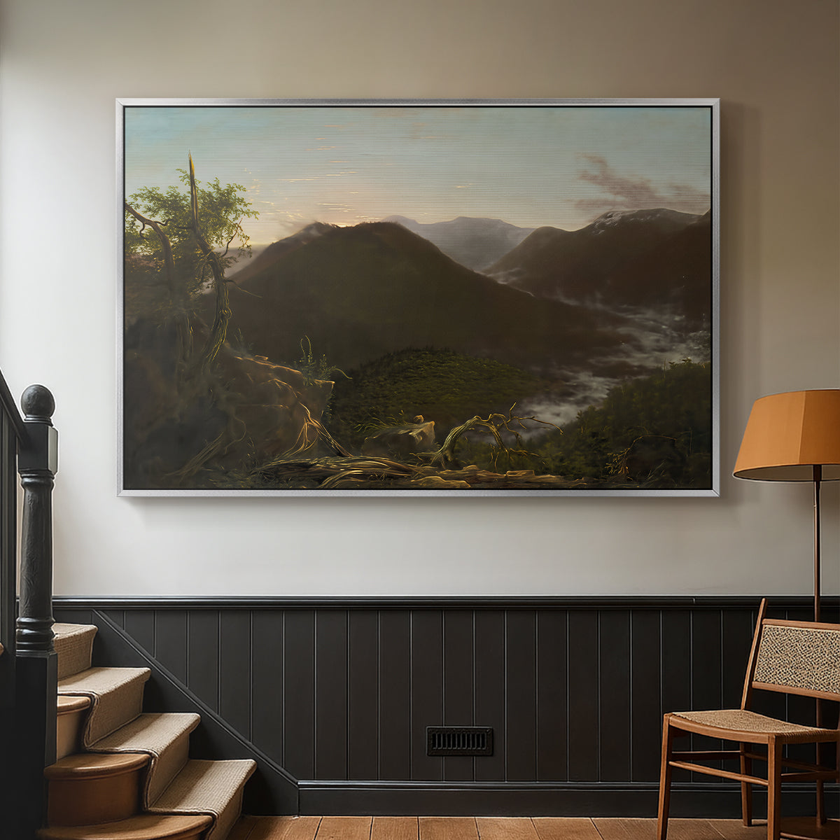 Sunrise in the Catskill Mountains, 1826 - Floater Framed Canvas Print