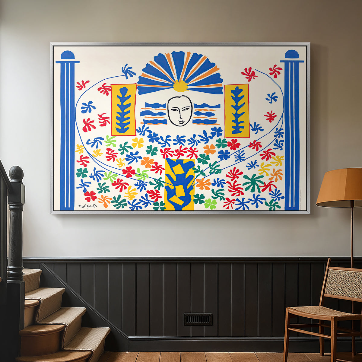 Apollo (Apollon), 1953 - Floater Framed Canvas Print