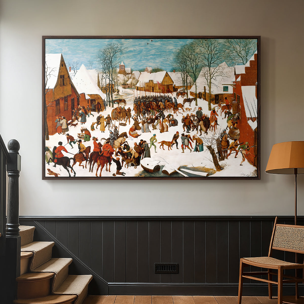 Massacre of the Innocents, c. 1565-1567 - Floater Framed Canvas Print