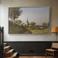 Village Landscape with Church, 1891 - Floater Framed Canvas Print