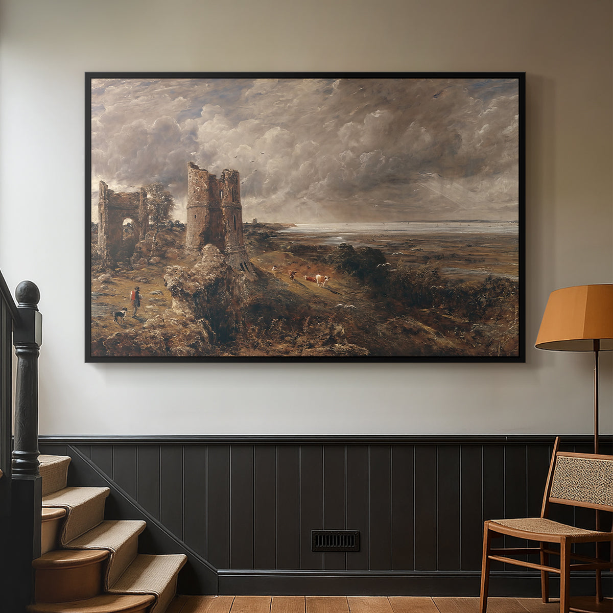 Hadleigh Castle, Mouth of Thames, c. 1829 - Floater Framed Canvas Print