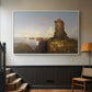 Italian Coast Scene with Ruined Tower, 1838 - Floater Framed Canvas Print