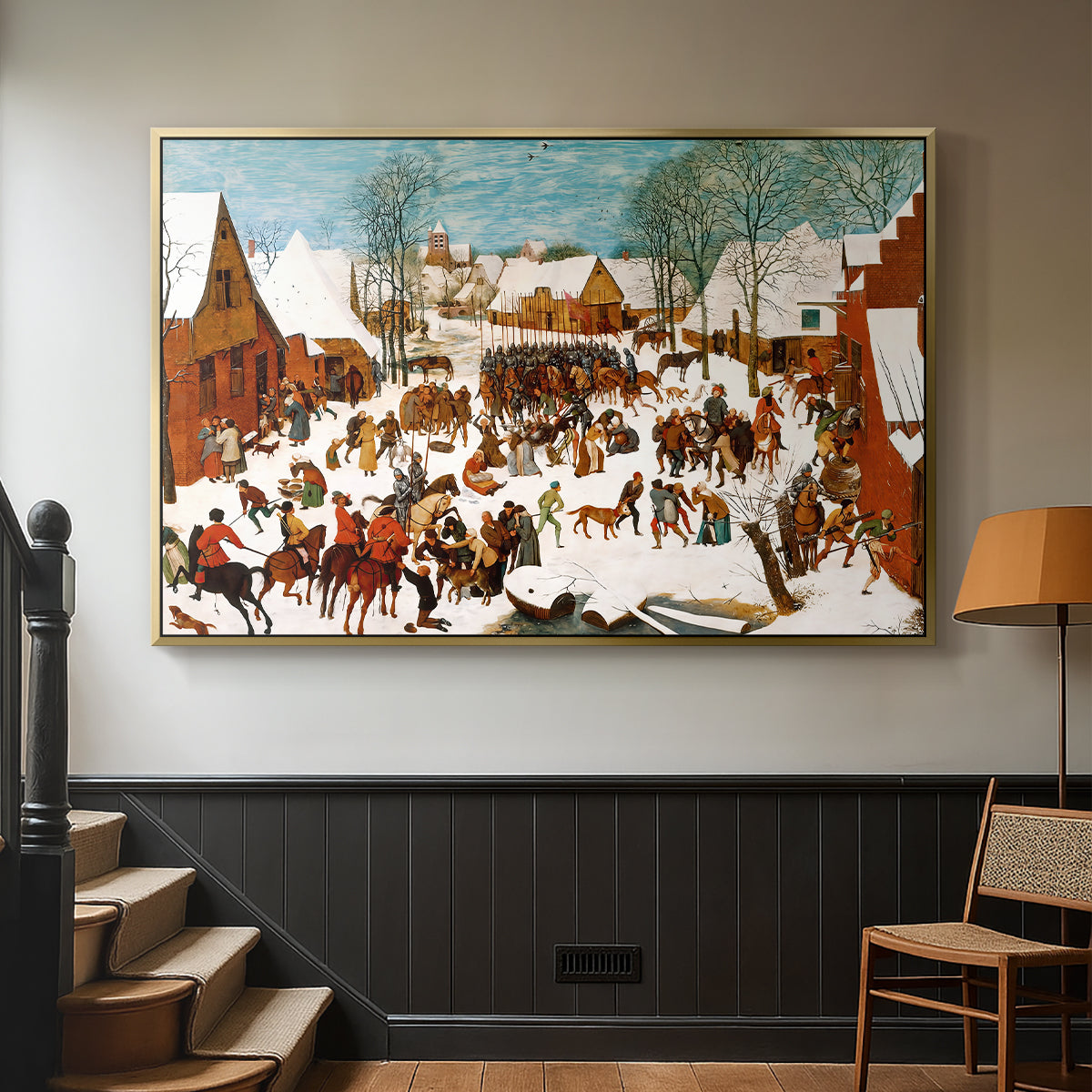 Massacre of the Innocents, c. 1565-1567 - Floater Framed Canvas Print