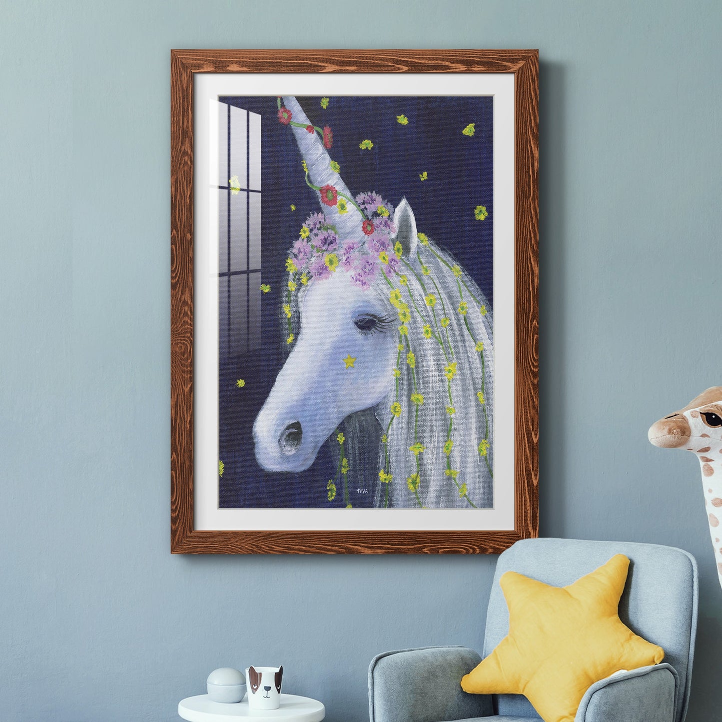 Unicorn IV - Premium Framed Print - Distressed Barnwood Frame - Ready to Hang