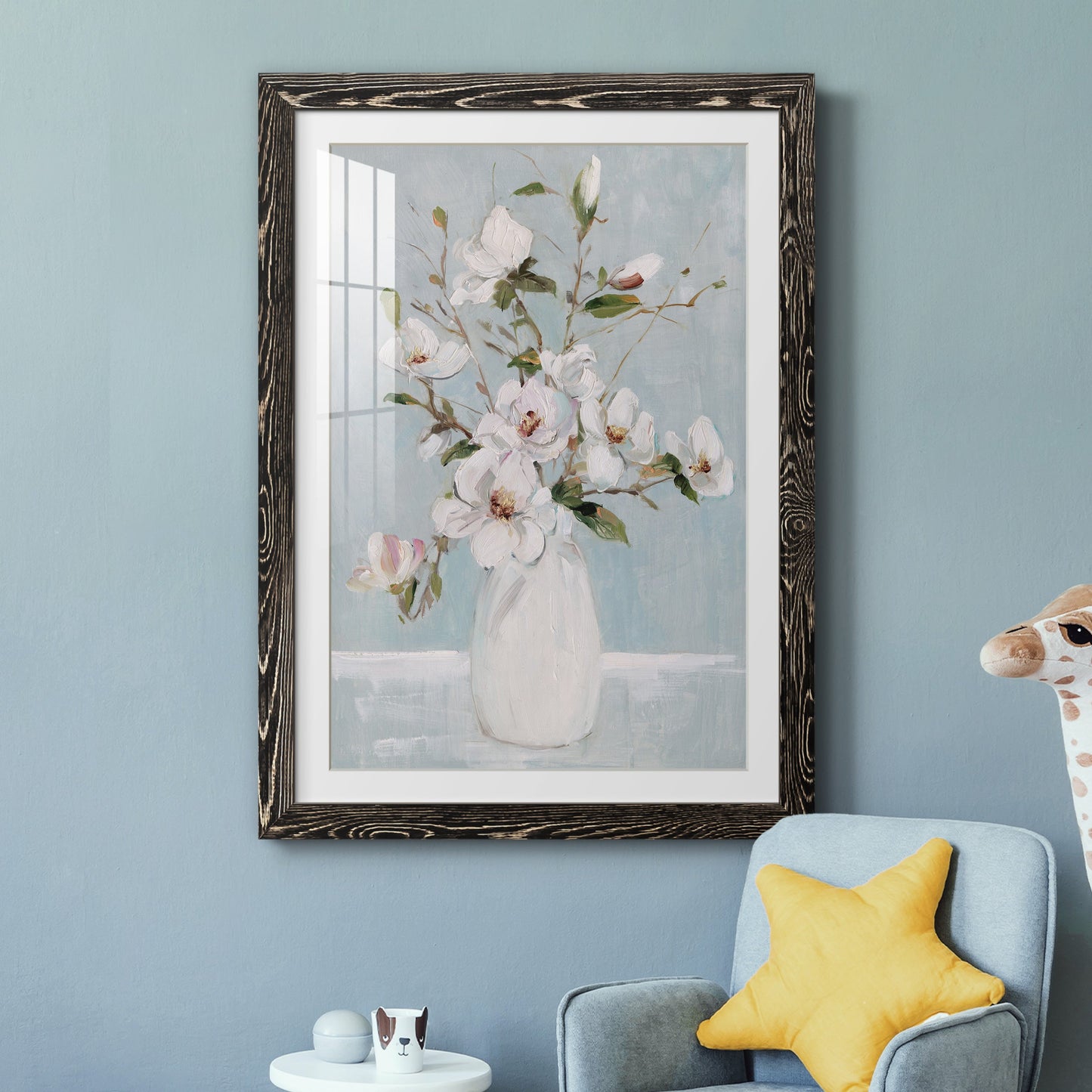 Magnolia Charm - Premium Framed Print - Distressed Barnwood Frame - Ready to Hang