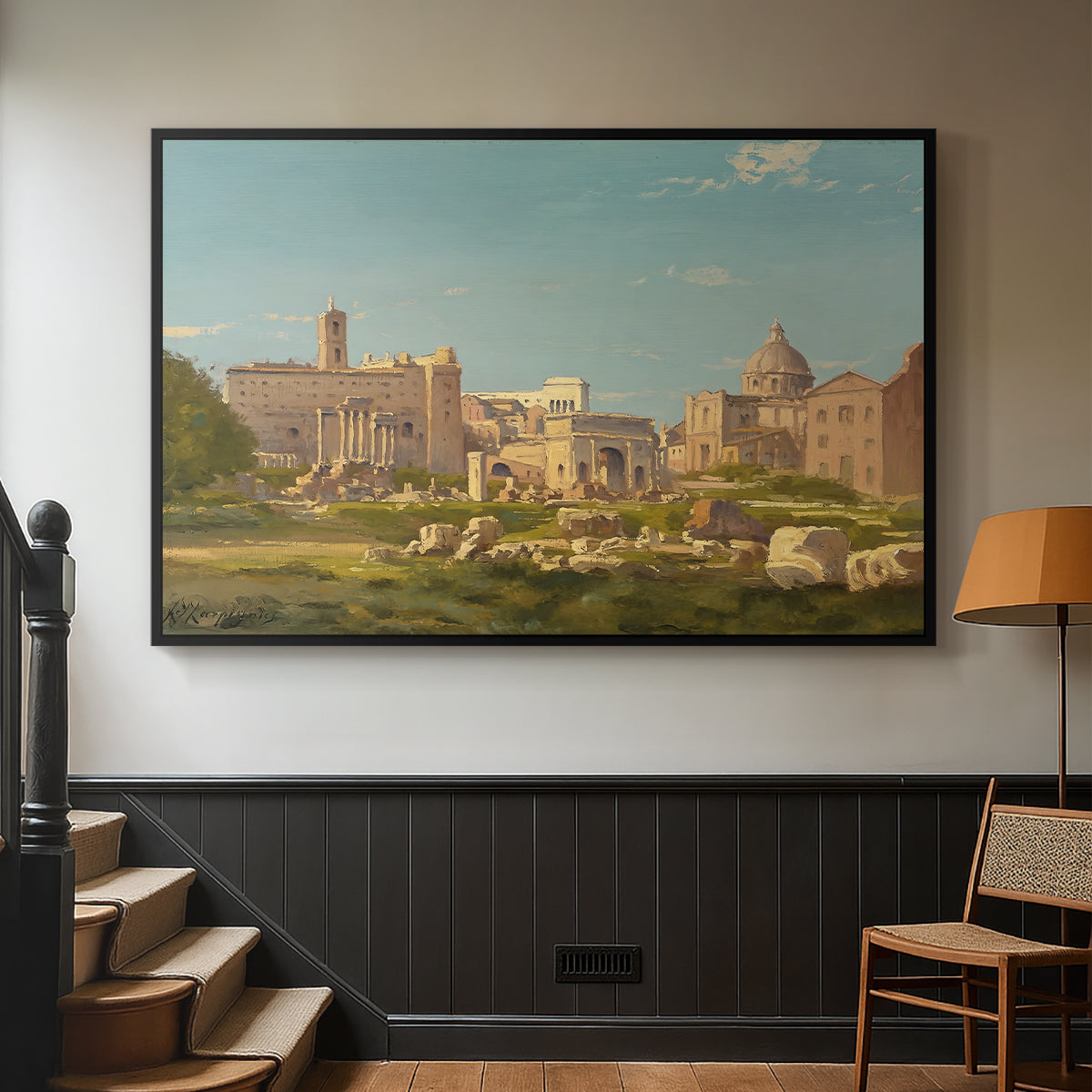 The Roman Forum, c. 1860 - Floater Framed Canvas Print