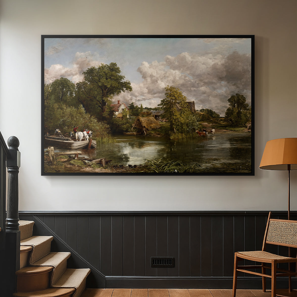 The White Horse, 1819 - Floater Framed Canvas Print