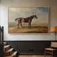 Dr. Syntax, a Bay Racehorse, Standing in a Coastal Landscape, an Estuary Beyond, c. 1820 - Floater Framed Canvas Print