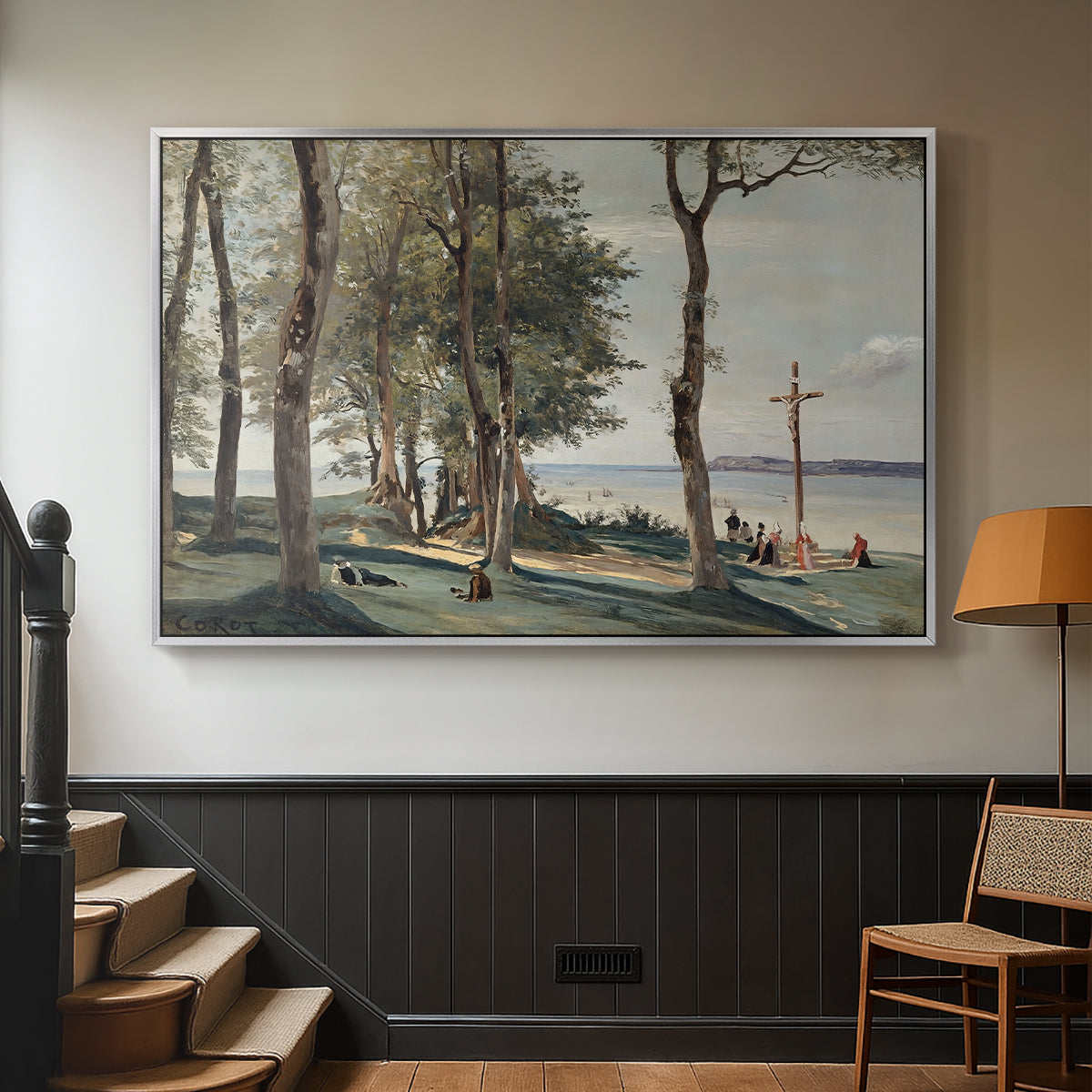 A Calvary on the Cote de Grace, c. 1829 - Floater Framed Canvas Print