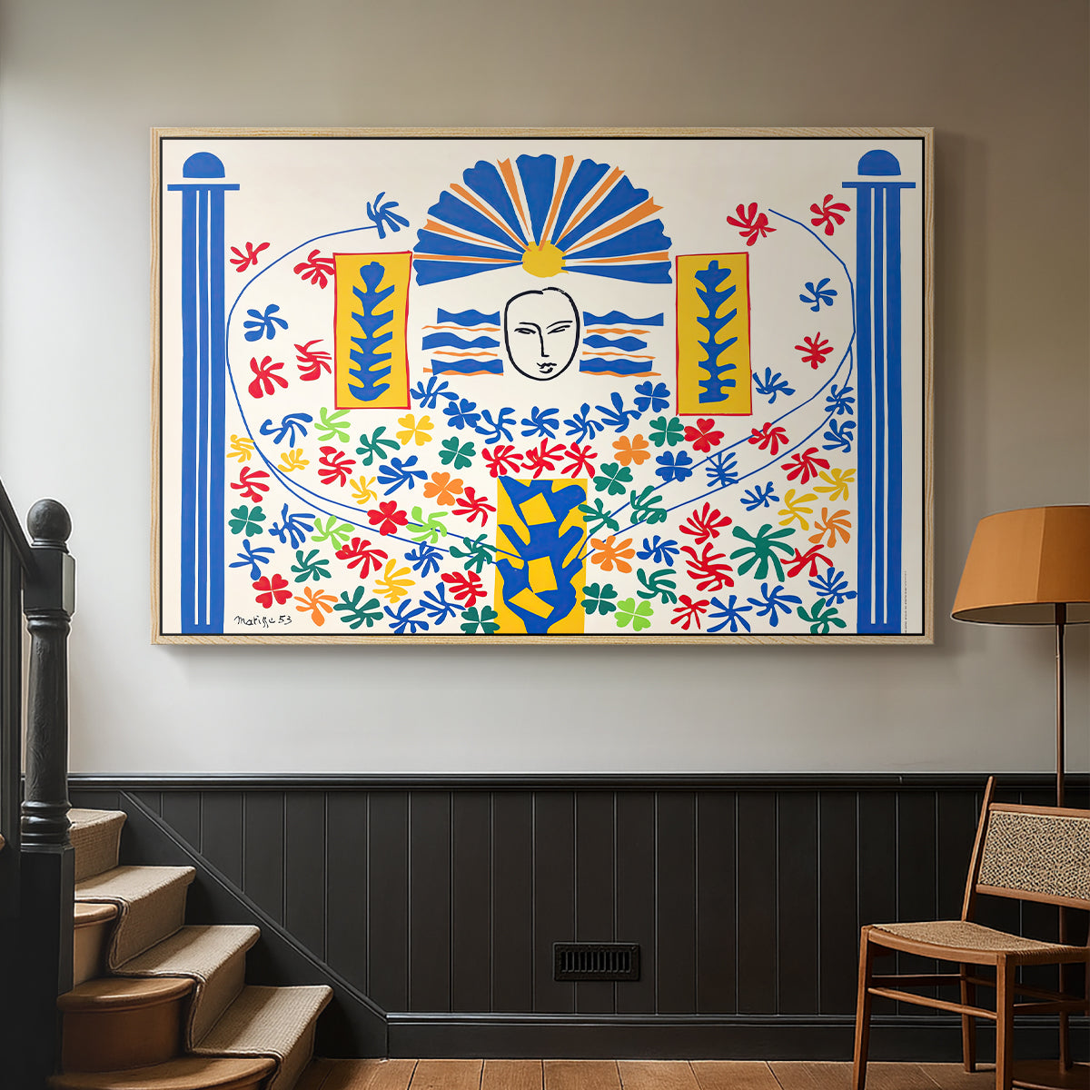 Apollo (Apollon), 1953 - Floater Framed Canvas Print
