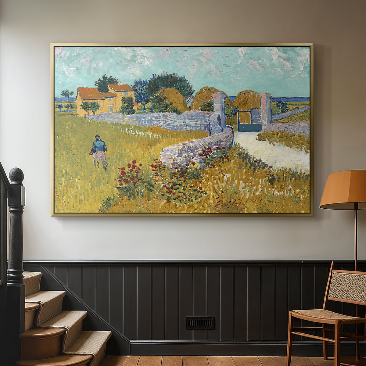 Farmhouse in Provence, 1888 - Floater Framed Canvas Print