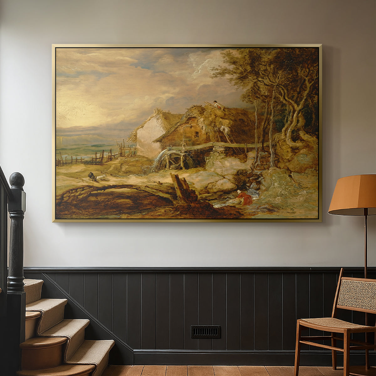 An Overshot Mill, c. 1802-1807 - Floater Framed Canvas Print