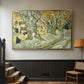 The Large Plane Trees (Road Menders at Saint-Rémy), 1889 - Floater Framed Canvas Print