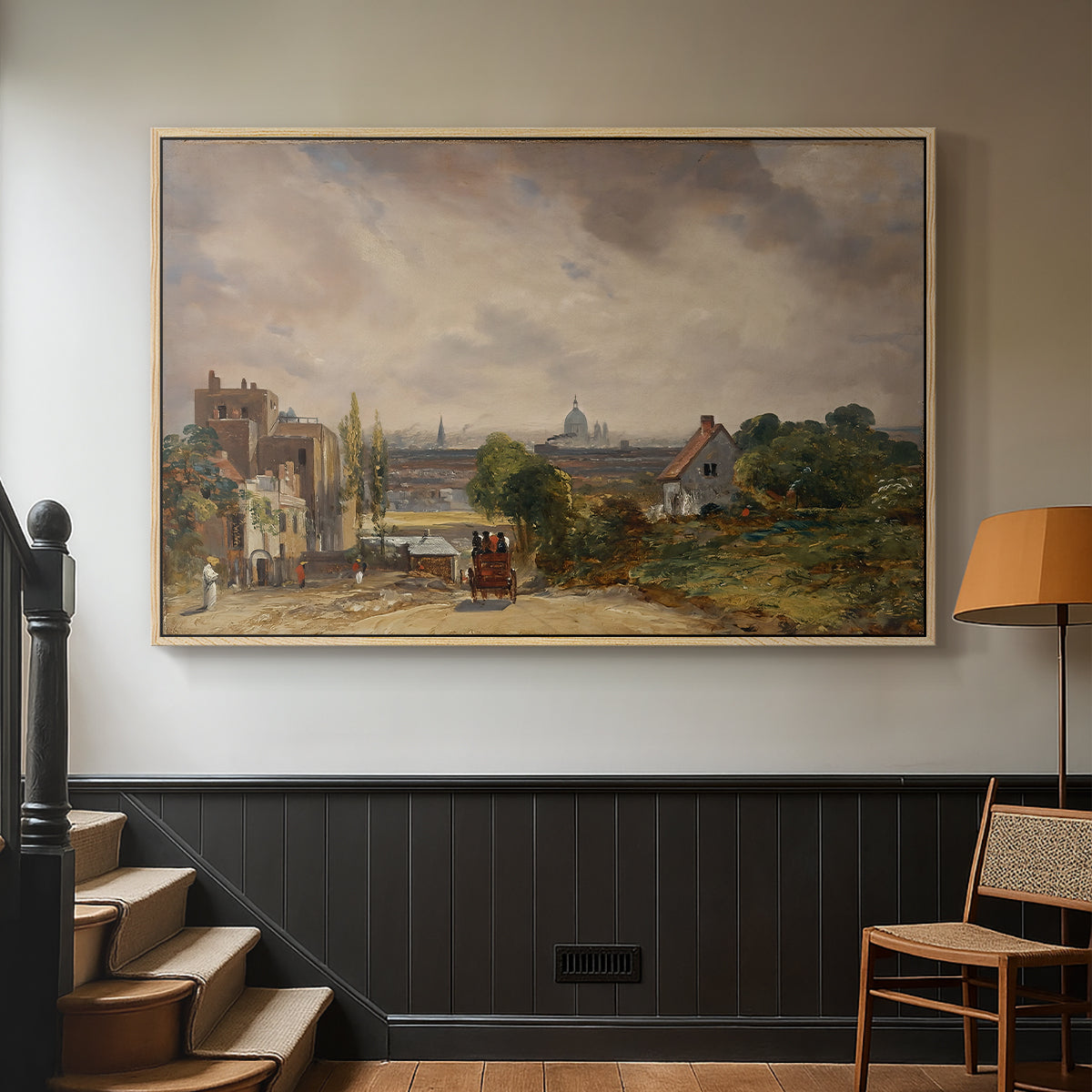 Sir Richard Steele's Cottage, Hampstead, c. 1832 - Floater Framed Canvas Print