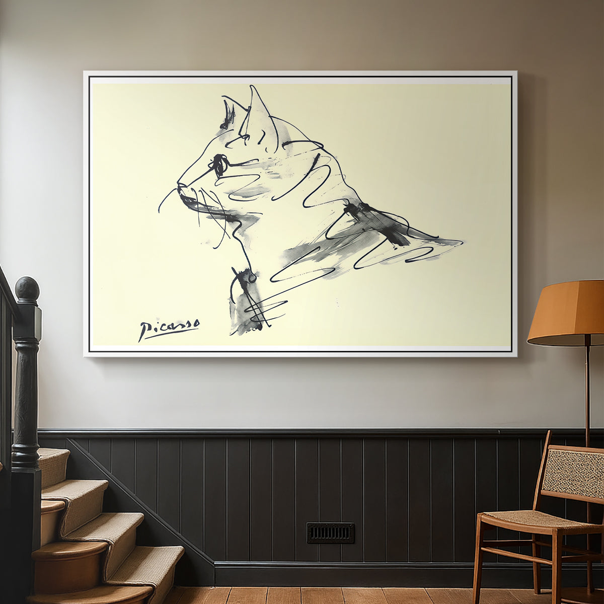Cat (Le chat), c. 1961 - Floater Framed Canvas Print