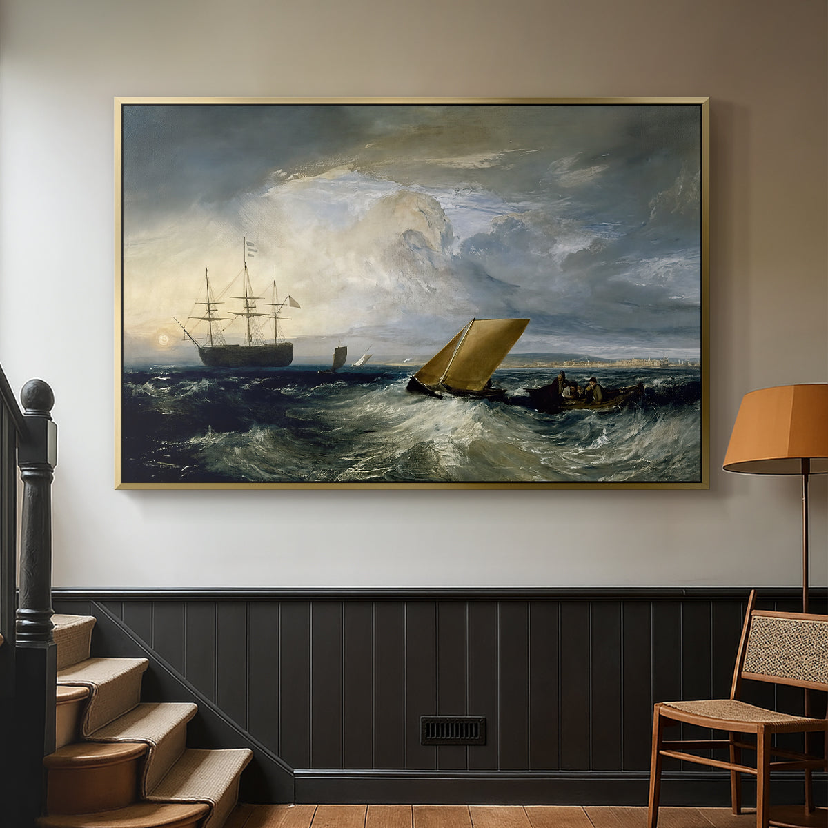 Sheerness as Seen from the Nore, 1808 - Floater Framed Canvas Print