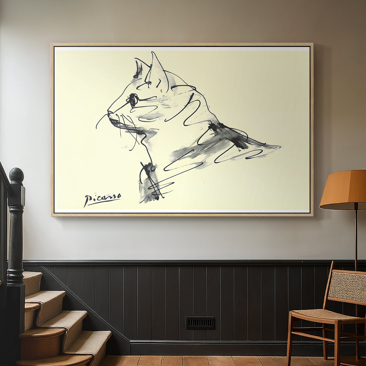 Cat (Le chat), c. 1961 - Floater Framed Canvas Print