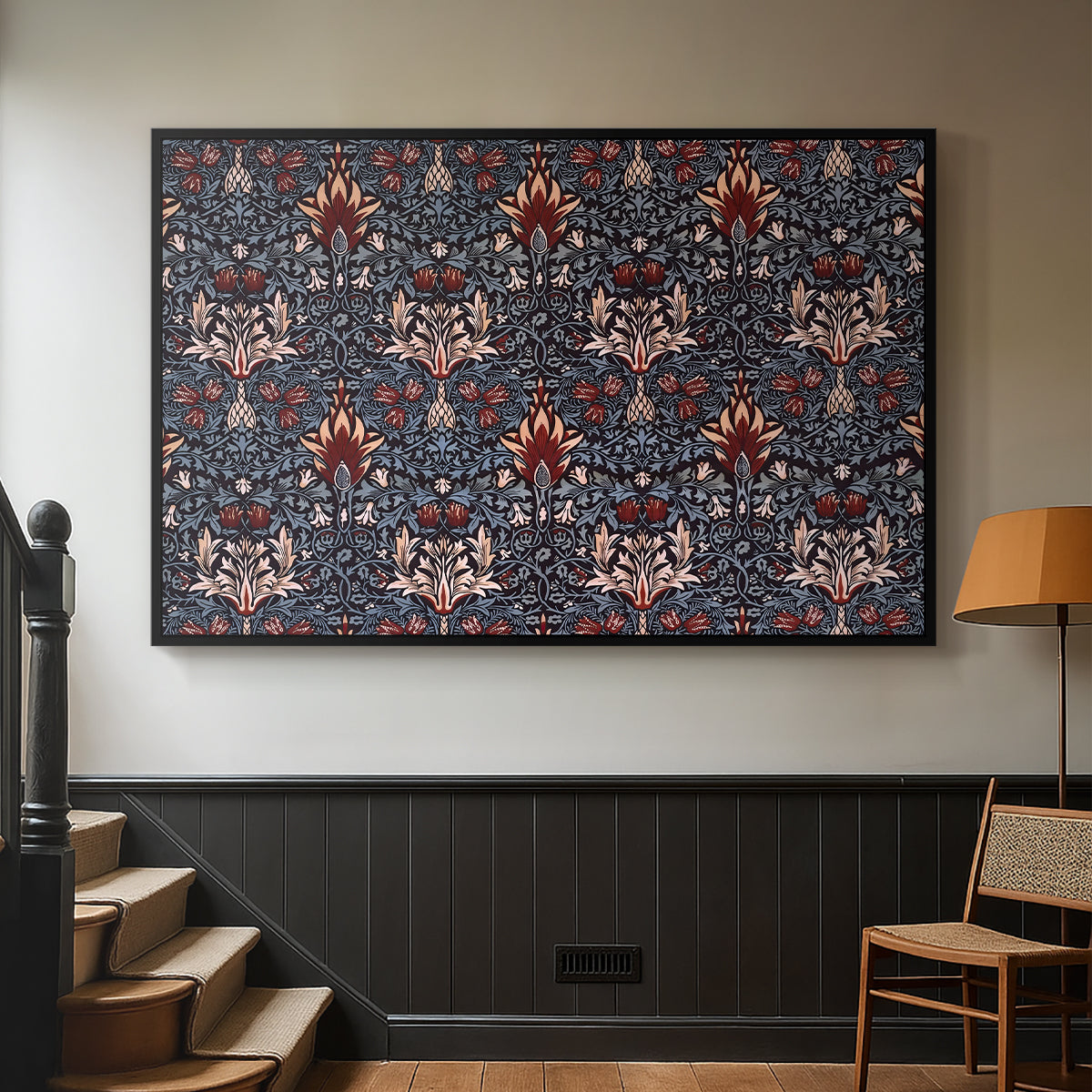 Snakeshead (Printed Textile), c. 1876 - Floater Framed Canvas Print