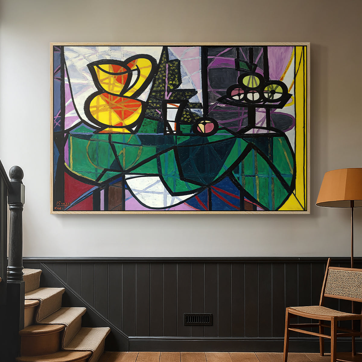 Pitcher and Bowl of Fruit, 1931 - Floater Framed Canvas Print