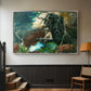 Campfire, Adirondacks, 1892 - Floater Framed Canvas Print