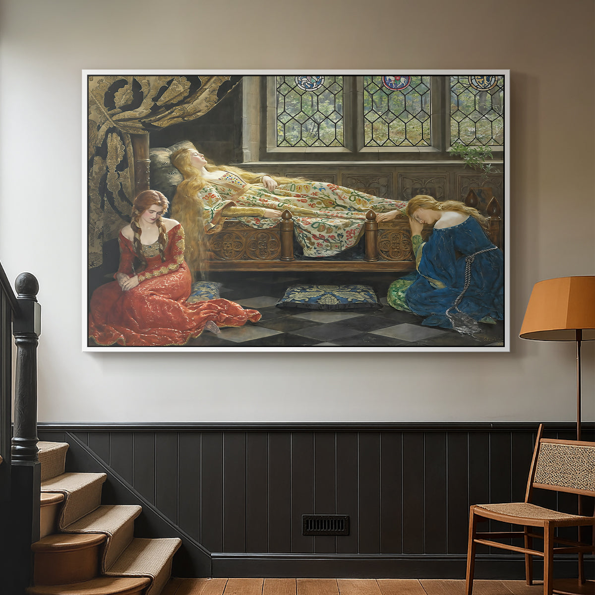 The Sleeping Beauty, 1921 - Floater Framed Canvas Print