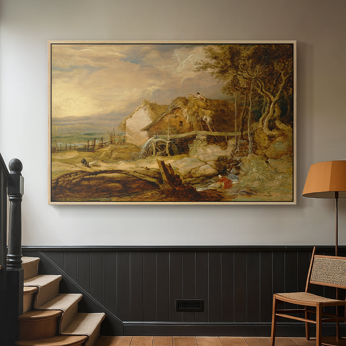 An Overshot Mill, c. 1802-1807 - Floater Framed Canvas Print