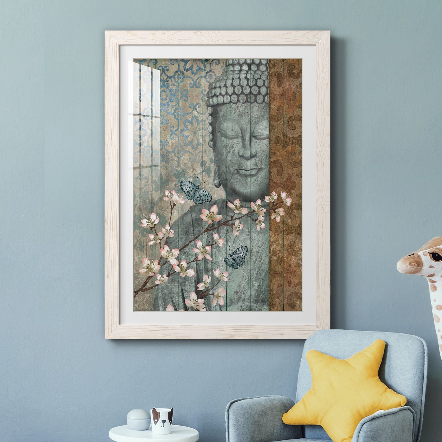 Buddha - Premium Framed Print - Distressed Barnwood Frame - Ready to Hang