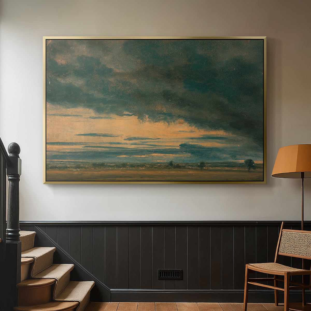 Cloud Study, c. 1821 - Floater Framed Canvas Print