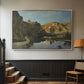 River Landscape with Cliffs, c. 1850-1860 - Floater Framed Canvas Print