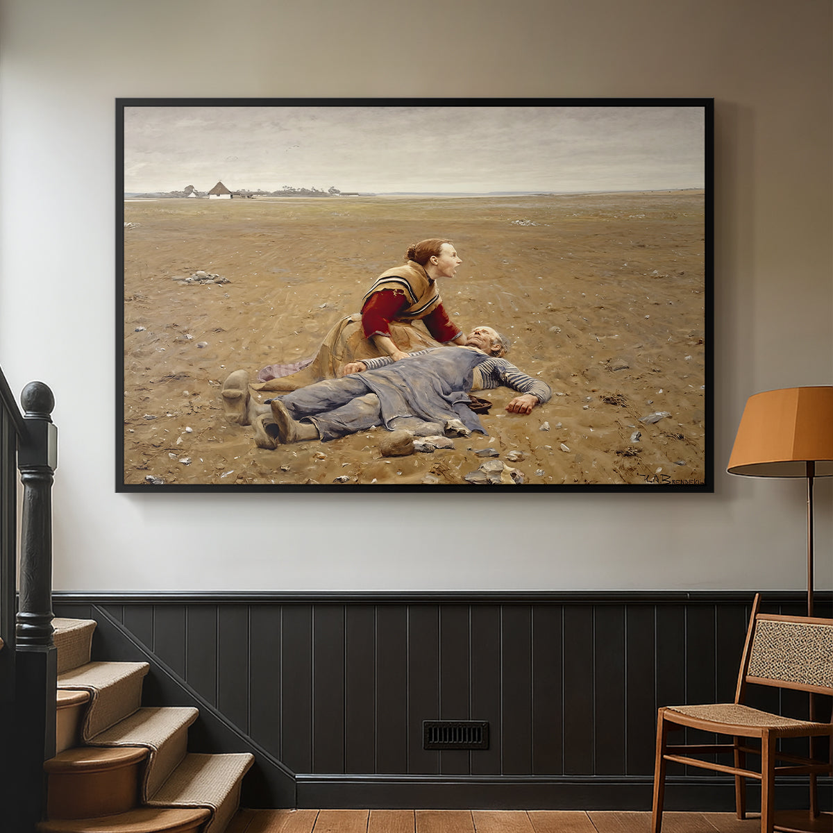 Worn Out (Udslidt), 1889 - Floater Framed Canvas Print