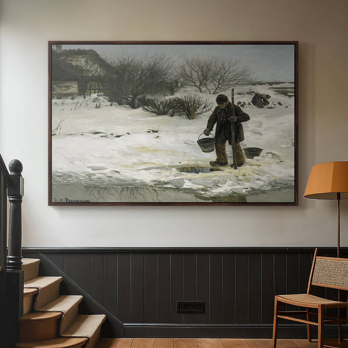 Tøsne, 1895 - Floater Framed Canvas Print