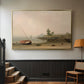 The Stranded Boat, 1863 - Floater Framed Canvas Print