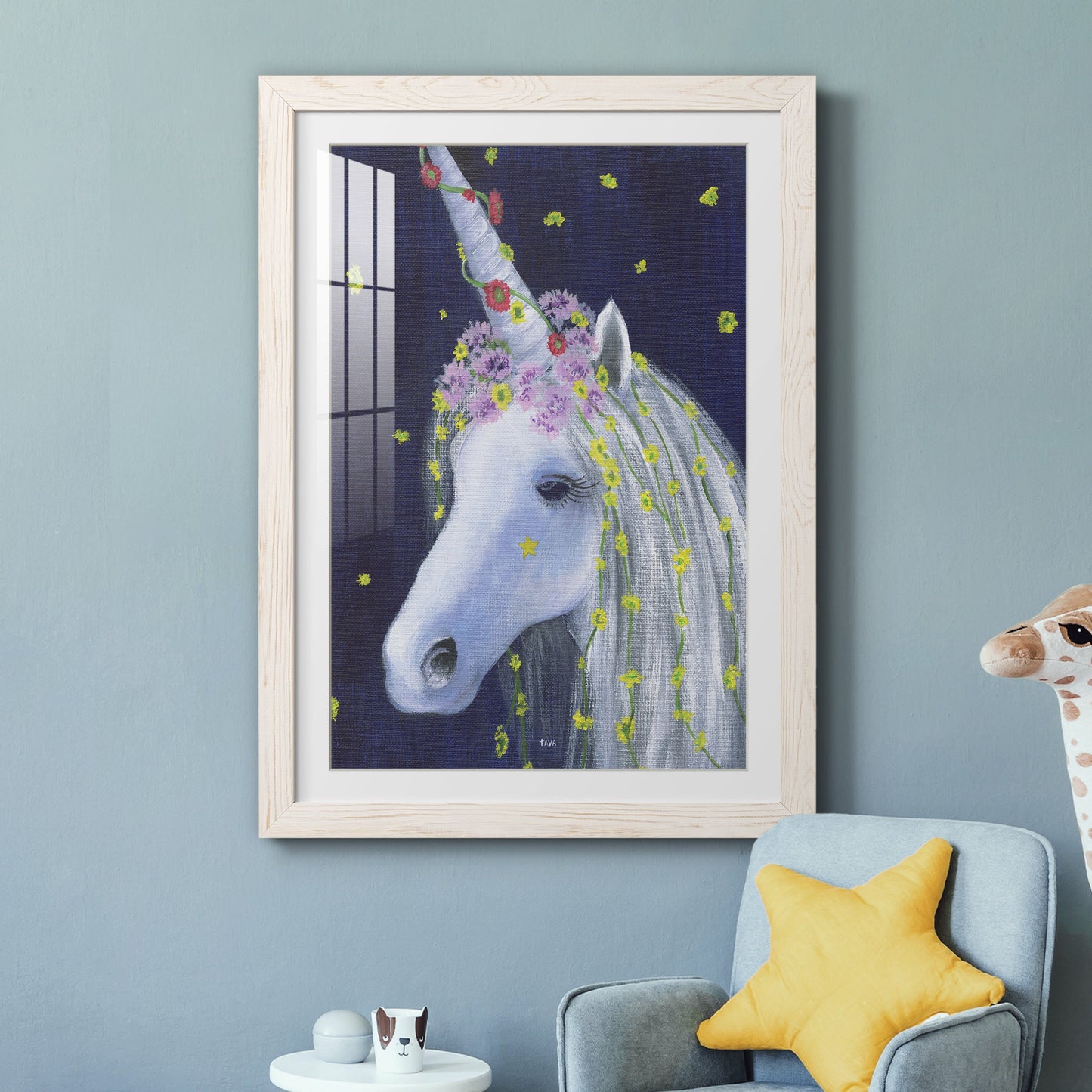 Unicorn IV - Premium Framed Print - Distressed Barnwood Frame - Ready to Hang