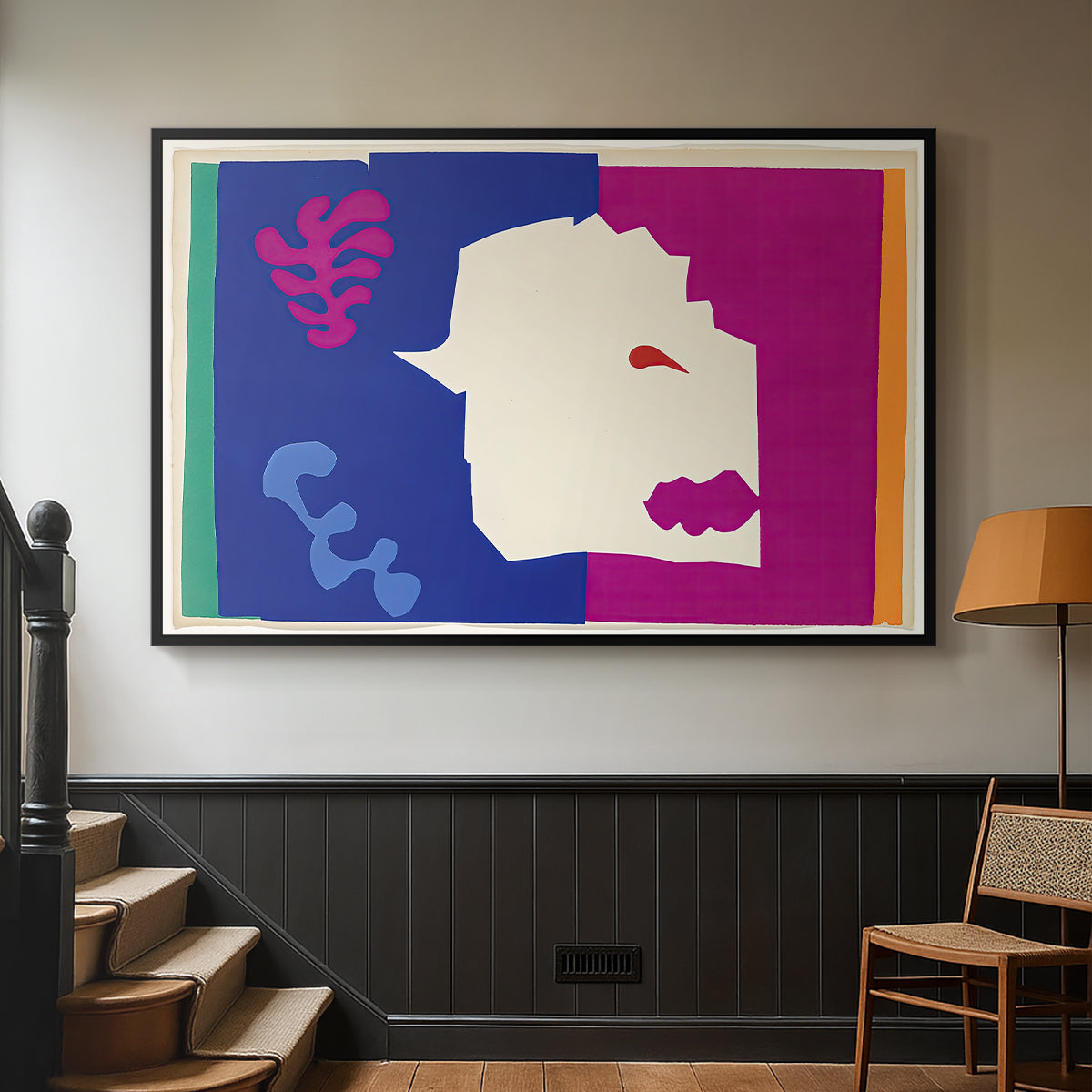 The Wolf (Le loup), from Jazz, 1947 - Floater Framed Canvas Print