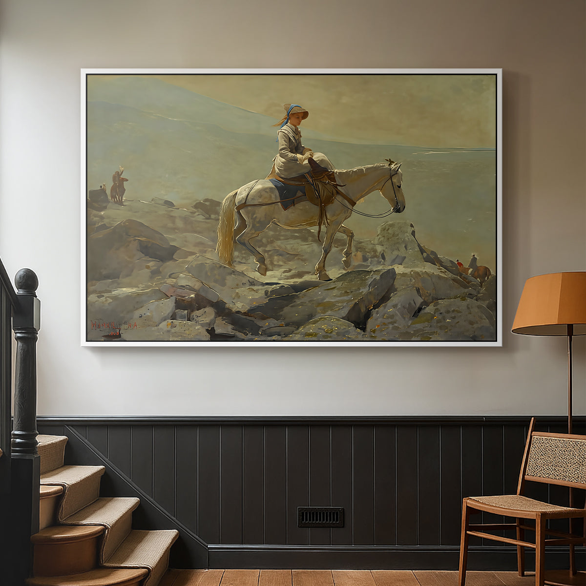 The Bridle Path, White Mountains, 1868 - Floater Framed Canvas Print
