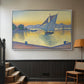 The Port at Sunset, Opus 236, Saint Tropez, 1892 - Floater Framed Canvas Print