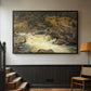 Waterfall in Hallingdal, 1848 - Floater Framed Canvas Print