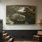 By the Mill Pond (En Mølledam), 1850 - Floater Framed Canvas Print