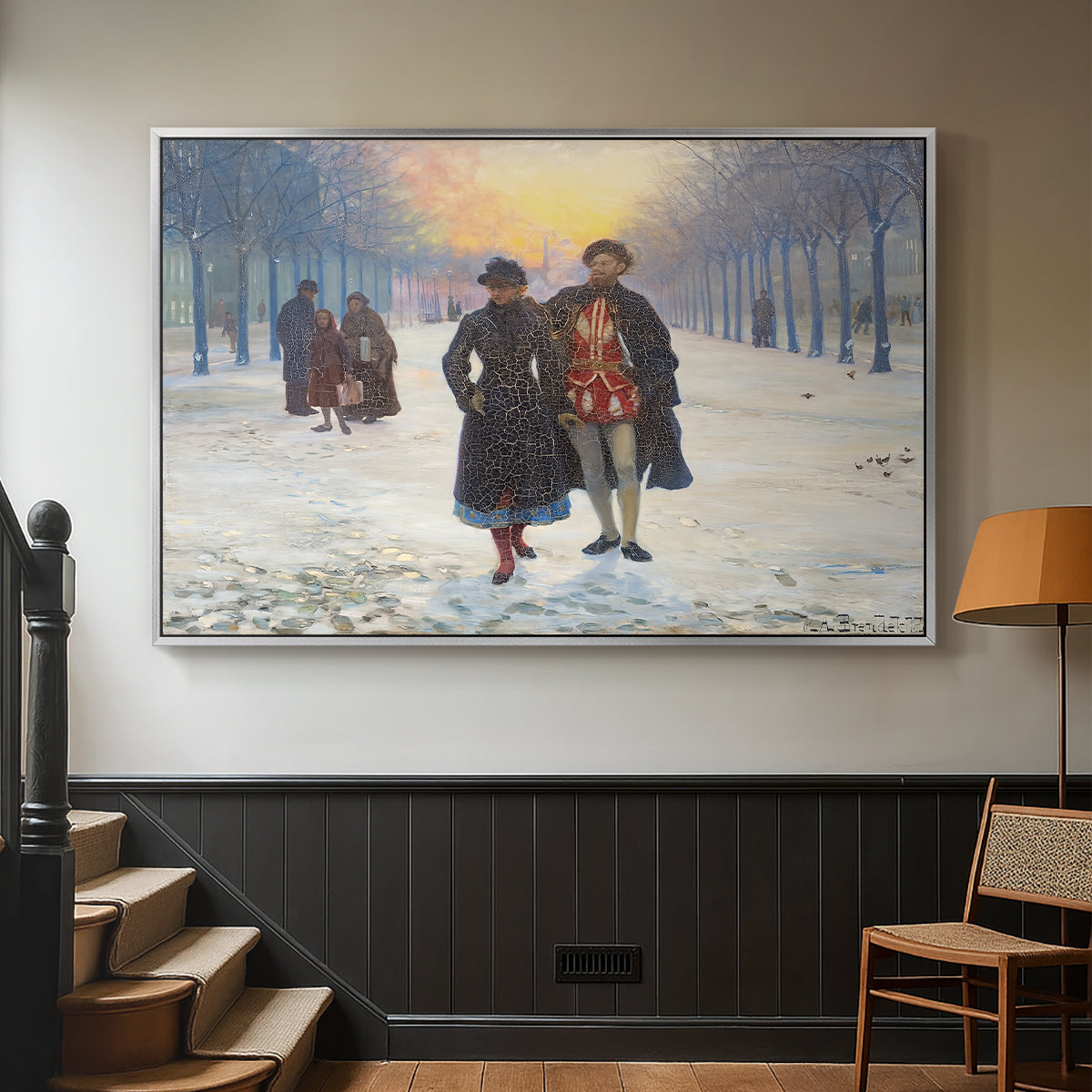 Morning after the Carnival, 1884 - Floater Framed Canvas Print