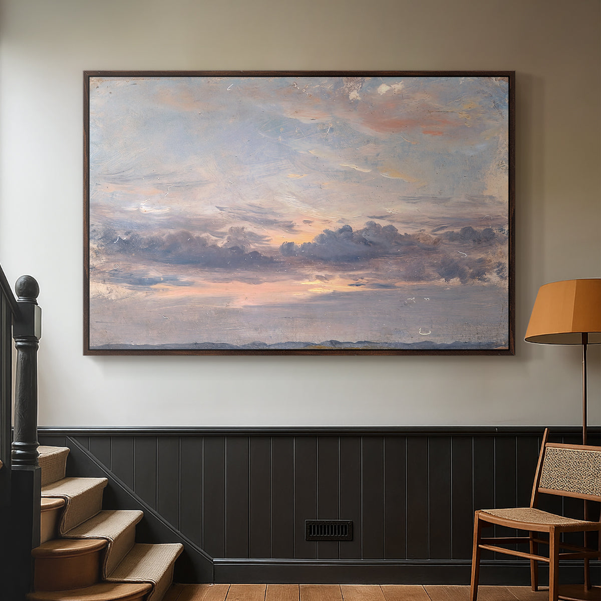 A Cloud Study, Sunset, c. 1821-1822 - Floater Framed Canvas Print
