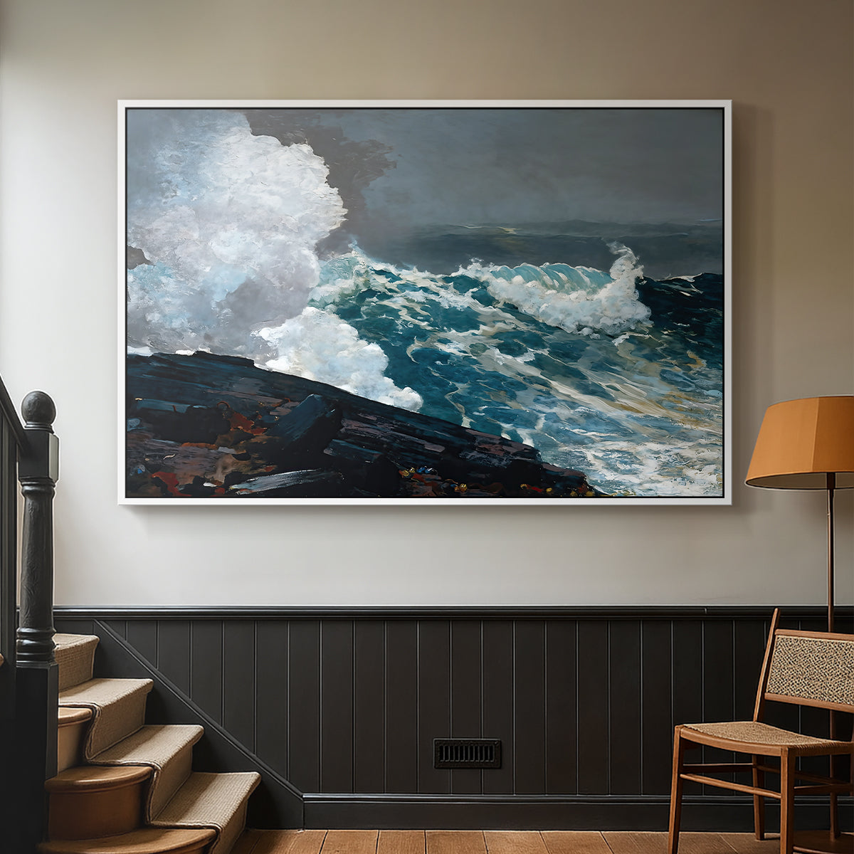Northeaster, 1895 - Floater Framed Canvas Print