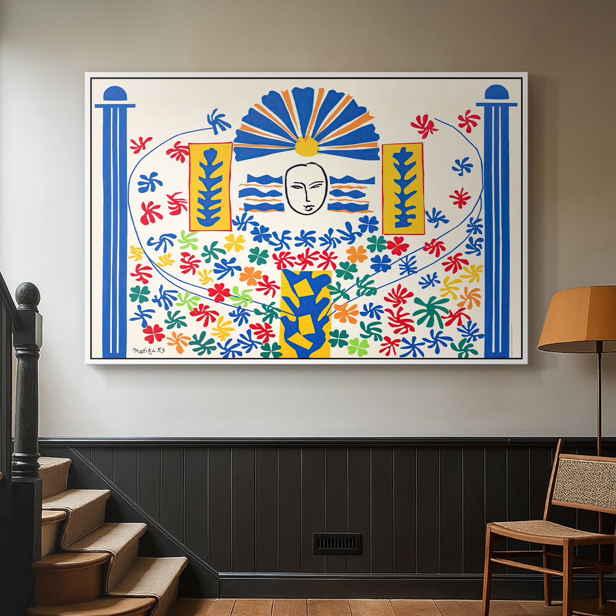 Apollo (Apollon), 1953 - Floater Framed Canvas Print