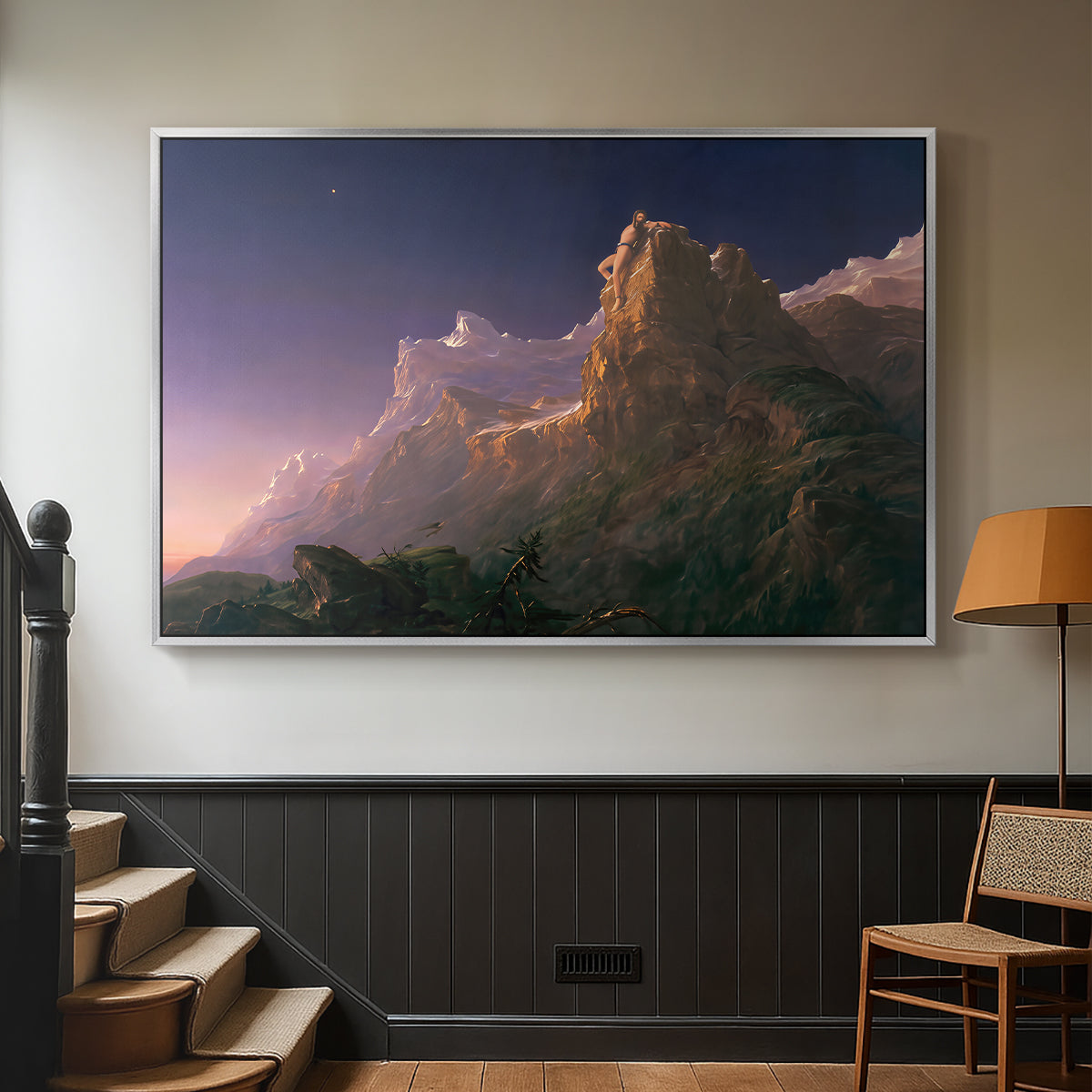 Prometheus Bound, 1847 - Floater Framed Canvas Print