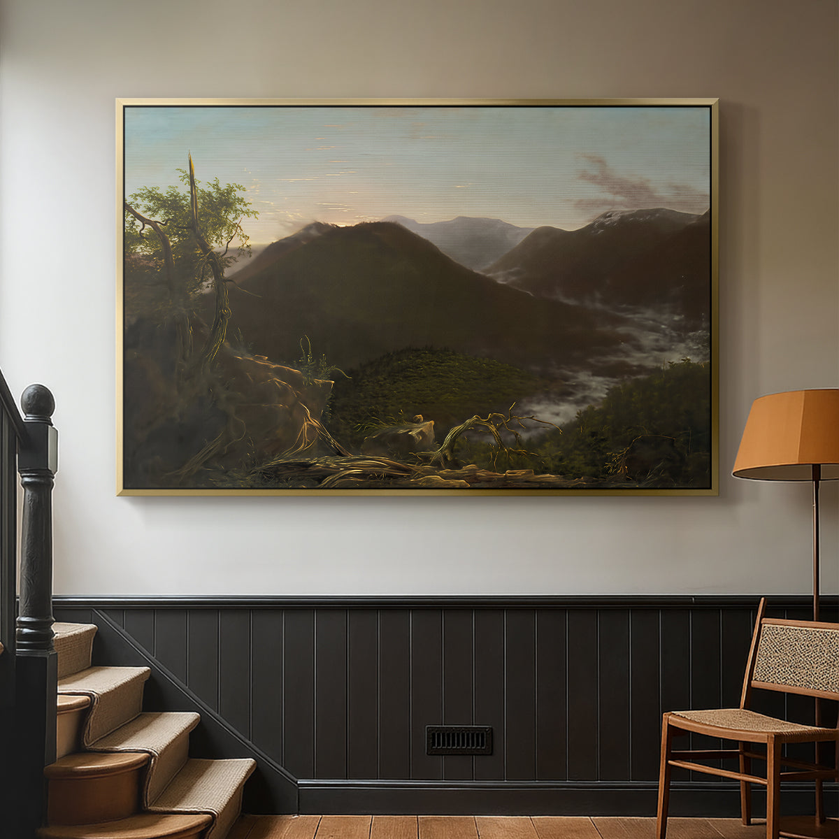 Sunrise in the Catskill Mountains, 1826 - Floater Framed Canvas Print