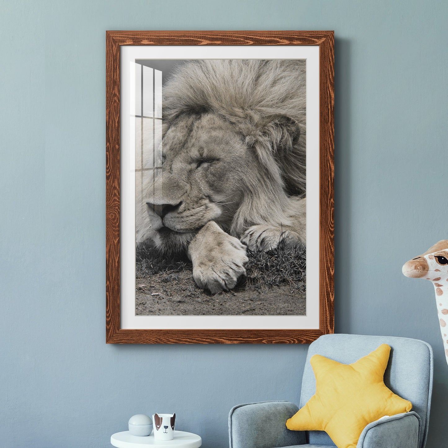 Sleepy Afternoon in Masai Mara - Premium Framed Print - Distressed Barnwood Frame - Ready to Hang